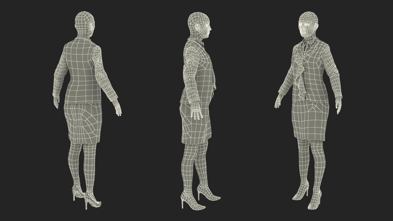 3D Professional Businesswoman Rigged model