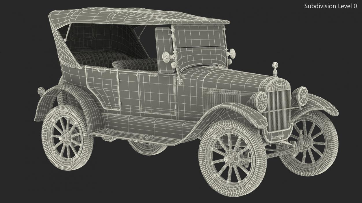 Ford Model T Rigged 3D model