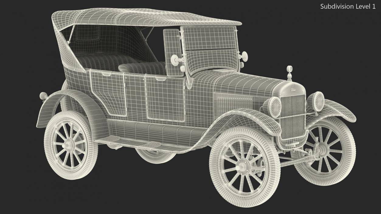 Ford Model T Rigged 3D model