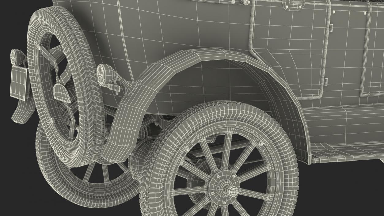 Ford Model T Rigged 3D model