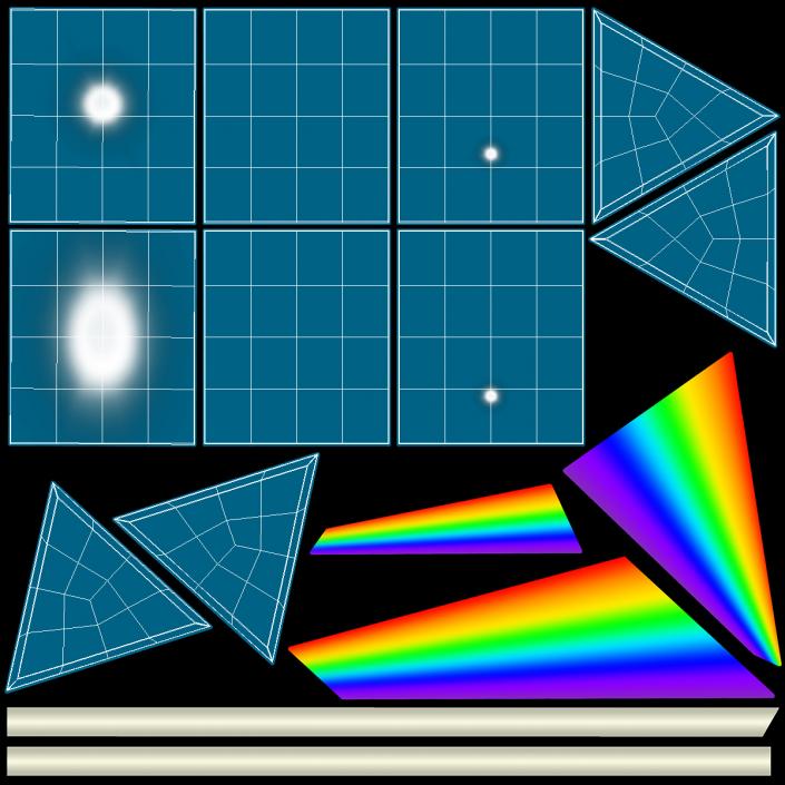 Inverted Prisms Light Spectrum Recombination 3D model