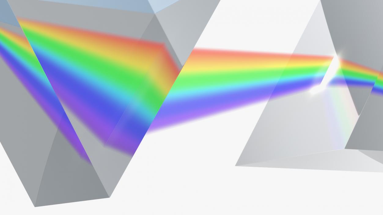 Inverted Prisms Light Spectrum Recombination 3D model