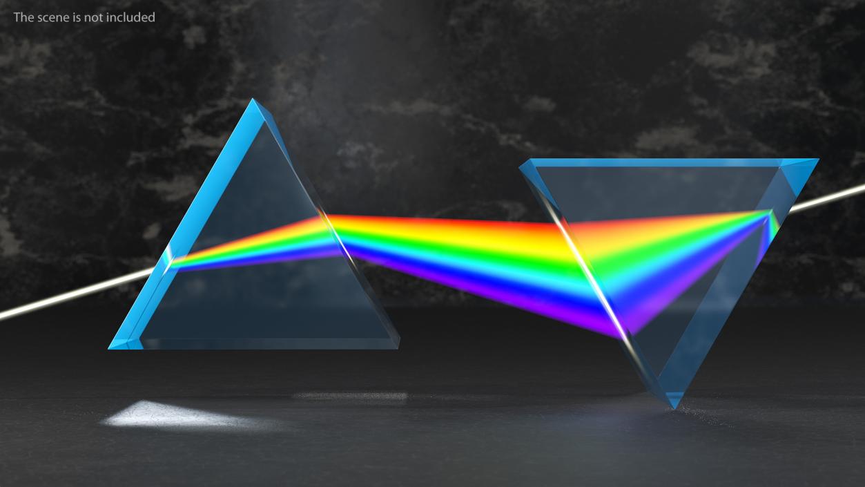 Inverted Prisms Light Spectrum Recombination 3D model