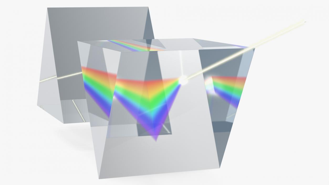 Inverted Prisms Light Spectrum Recombination 3D model