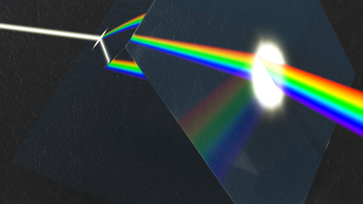 Inverted Prisms Light Spectrum Recombination 3D model