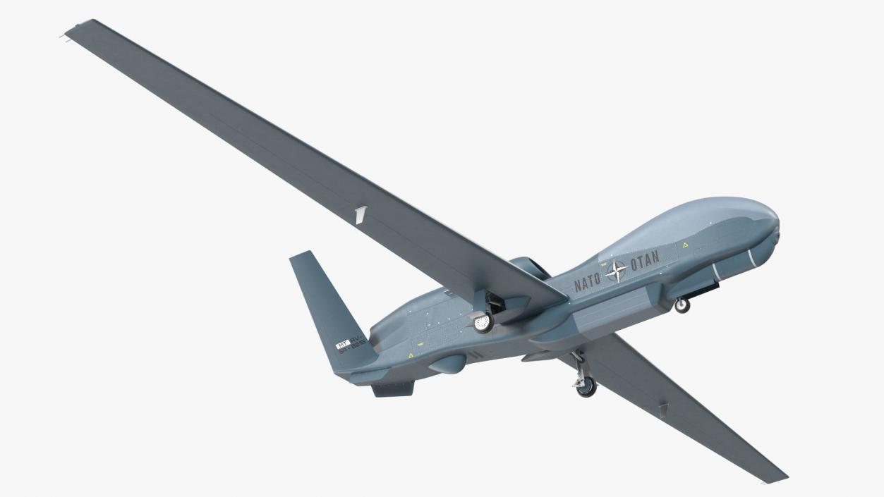 3D RQ-4D Phoenix Global Hawk Drone Rigged model