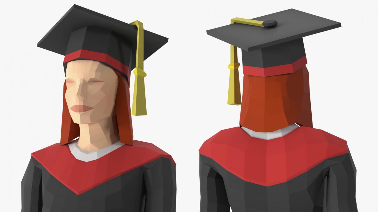 Student Low Poly Rigged for Cinema 4D 3D