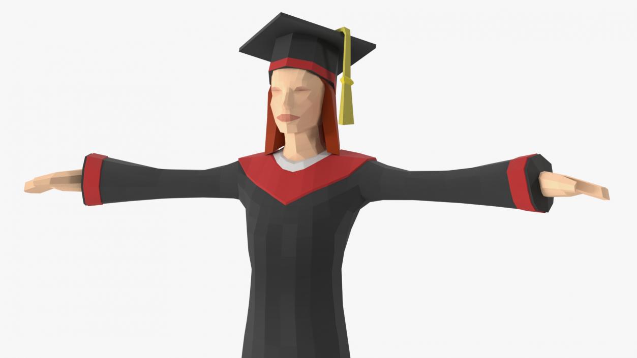 Student Low Poly Rigged for Cinema 4D 3D