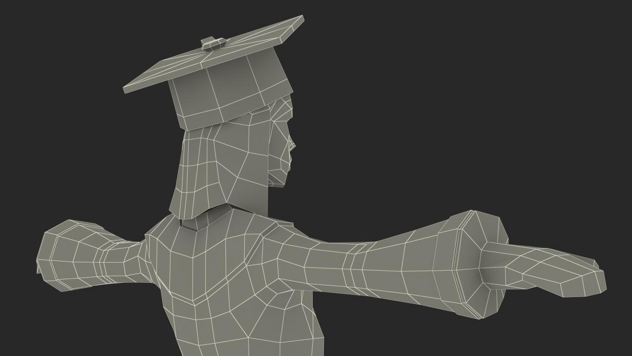 Student Low Poly Rigged for Cinema 4D 3D