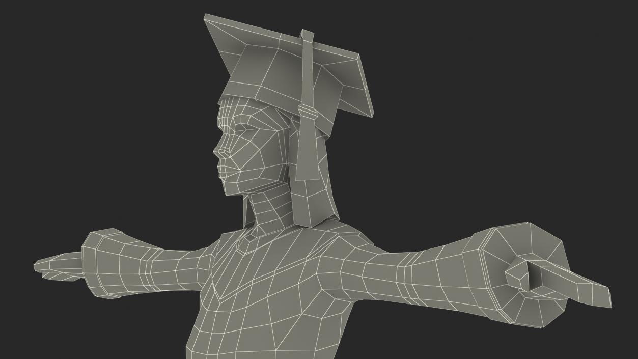 Student Low Poly Rigged for Cinema 4D 3D