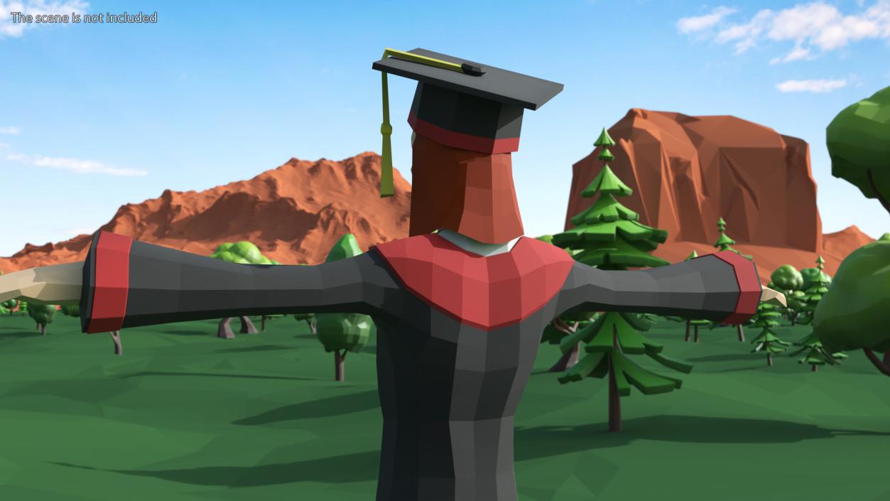 Student Low Poly Rigged for Cinema 4D 3D