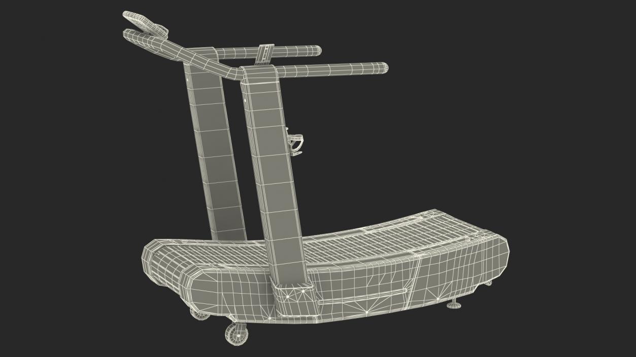 3D model Curved Crossfit Treadmill