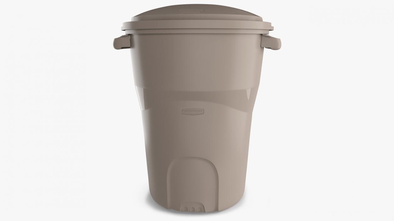 3D Round Grey Rubbermaid Trash Can