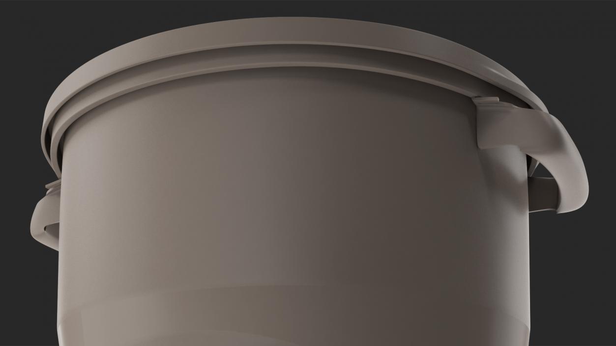 3D Round Grey Rubbermaid Trash Can