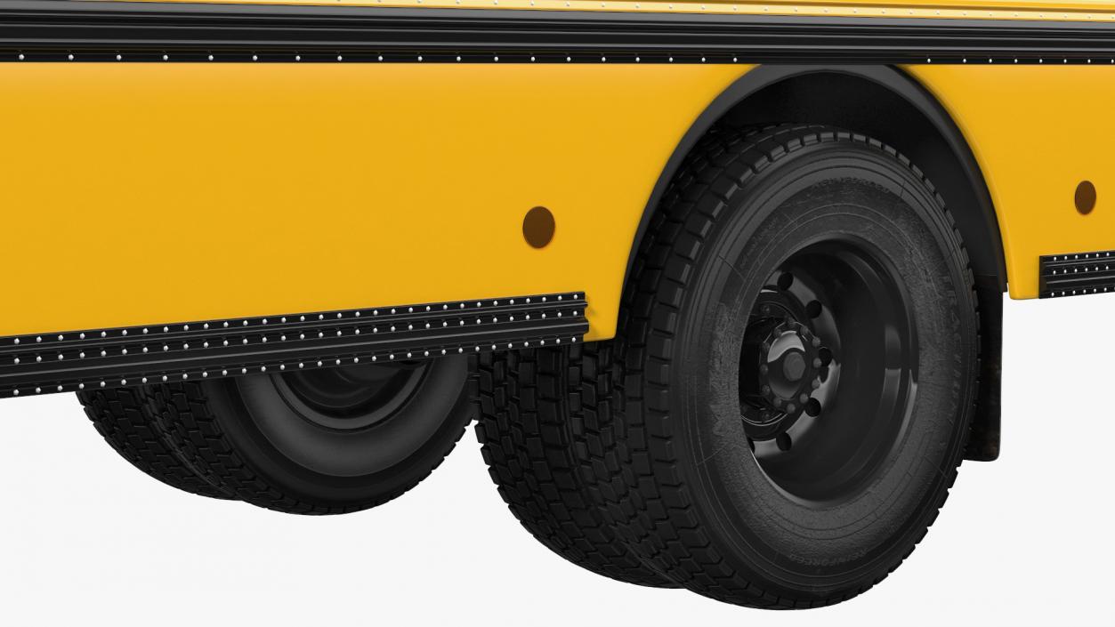 3D Electric Blue Bird Vision School Bus