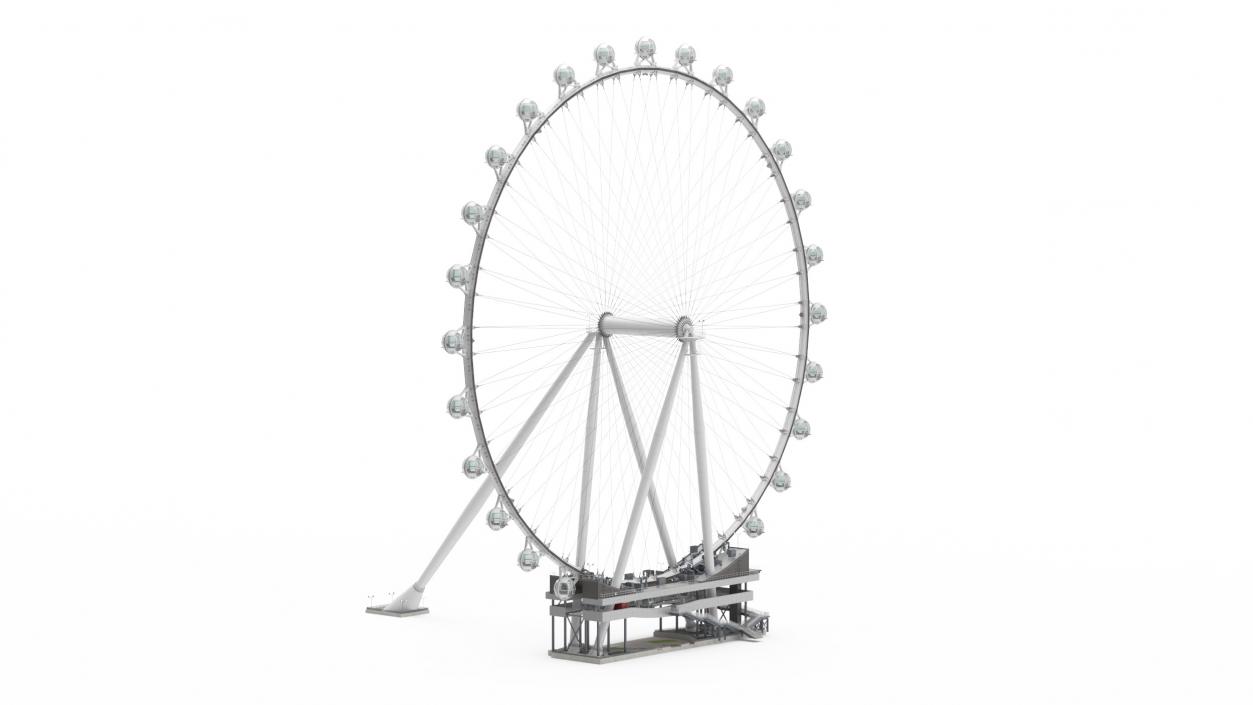 3D High Roller Ferris Wheel Rigged