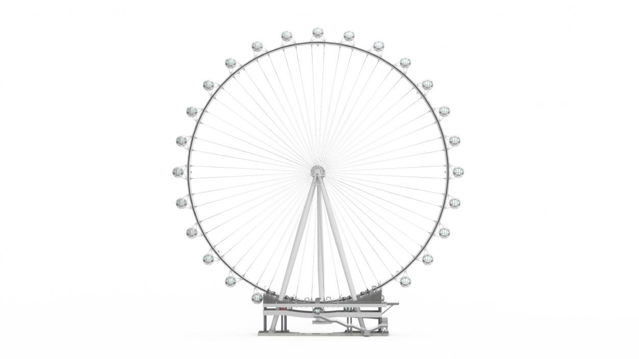 3D High Roller Ferris Wheel Rigged