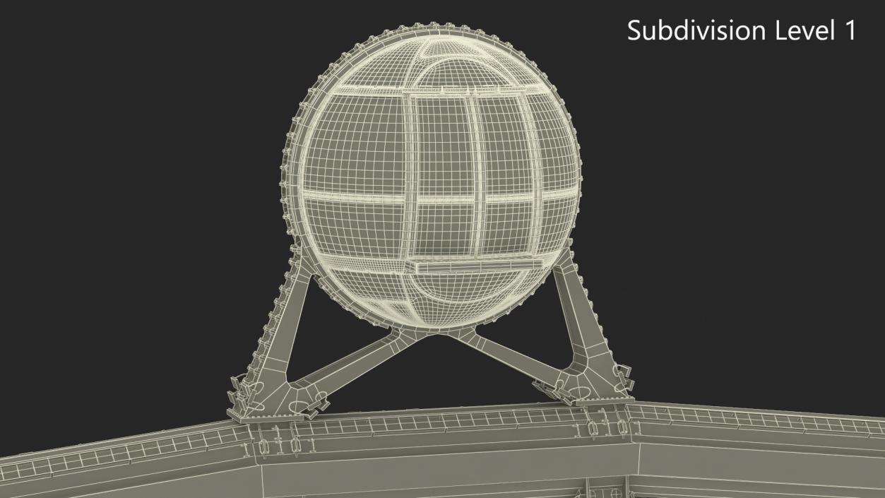 3D High Roller Ferris Wheel Rigged