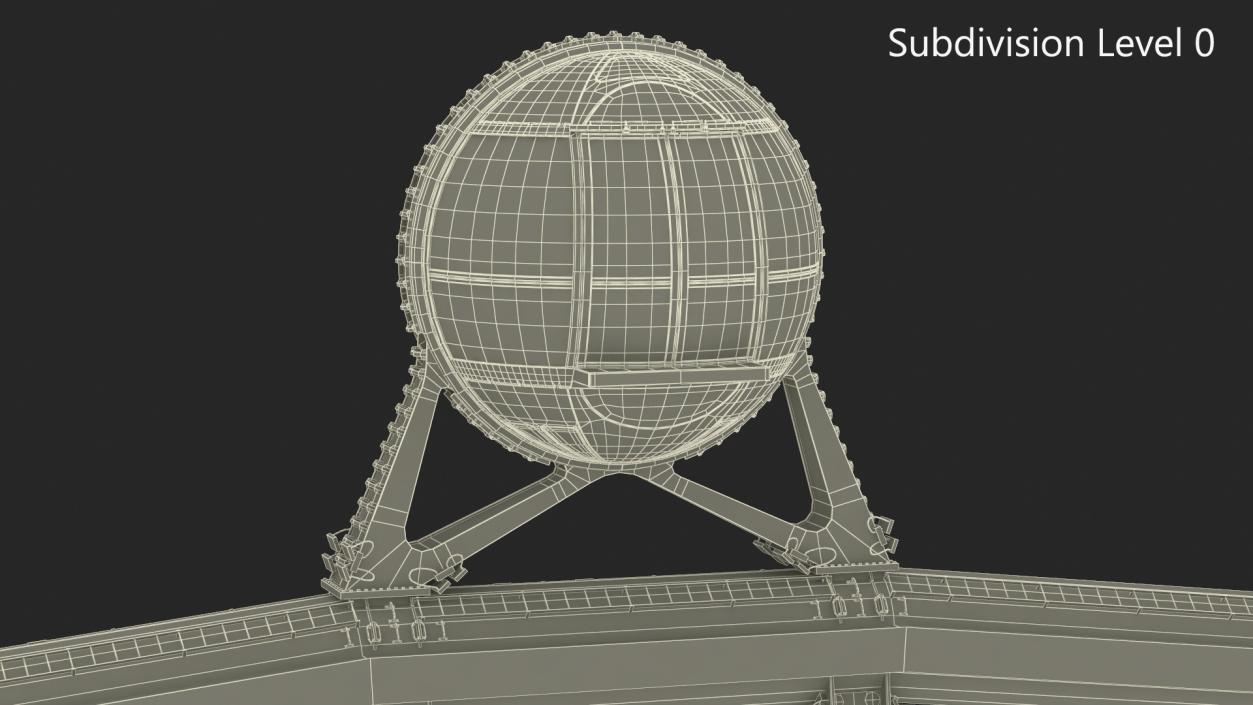 3D High Roller Ferris Wheel Rigged