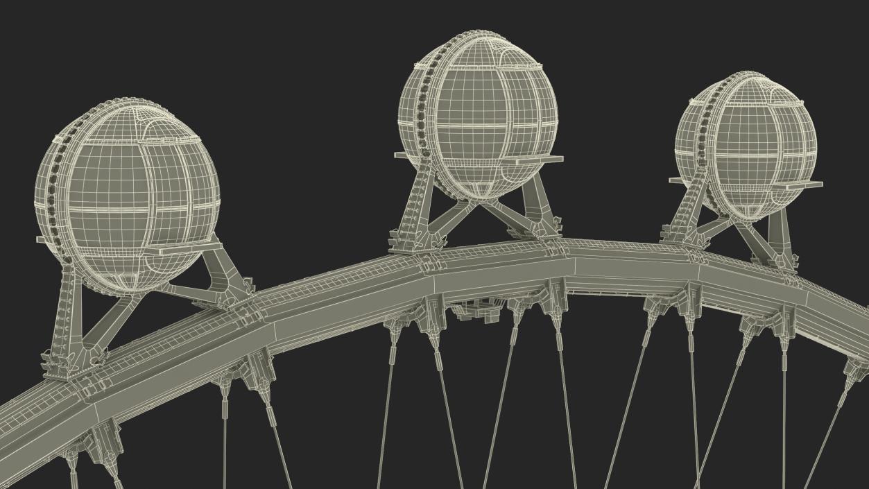 3D High Roller Ferris Wheel Rigged