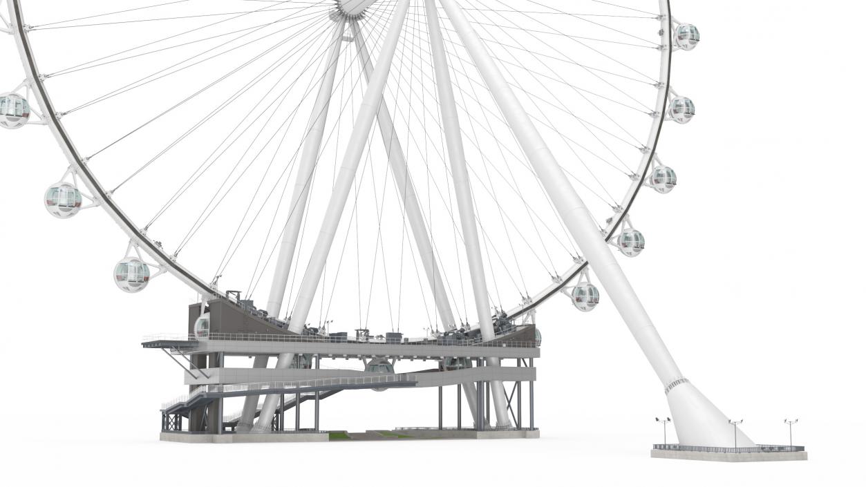 3D High Roller Ferris Wheel Rigged