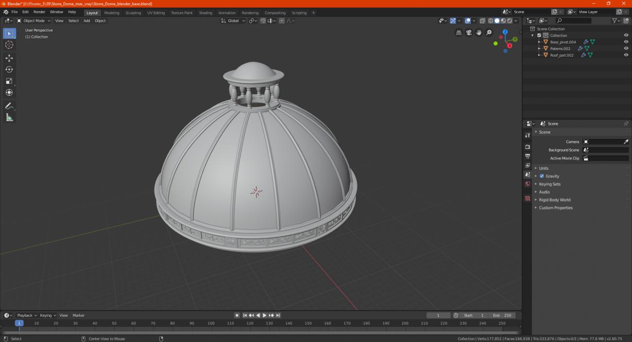 3D model Stone Dome