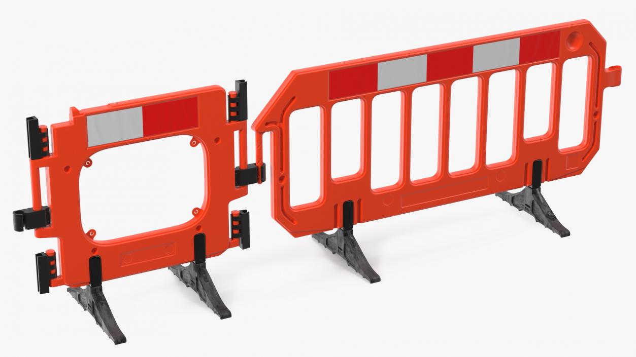 Traffic Management Road Safety Barrier Set 3D