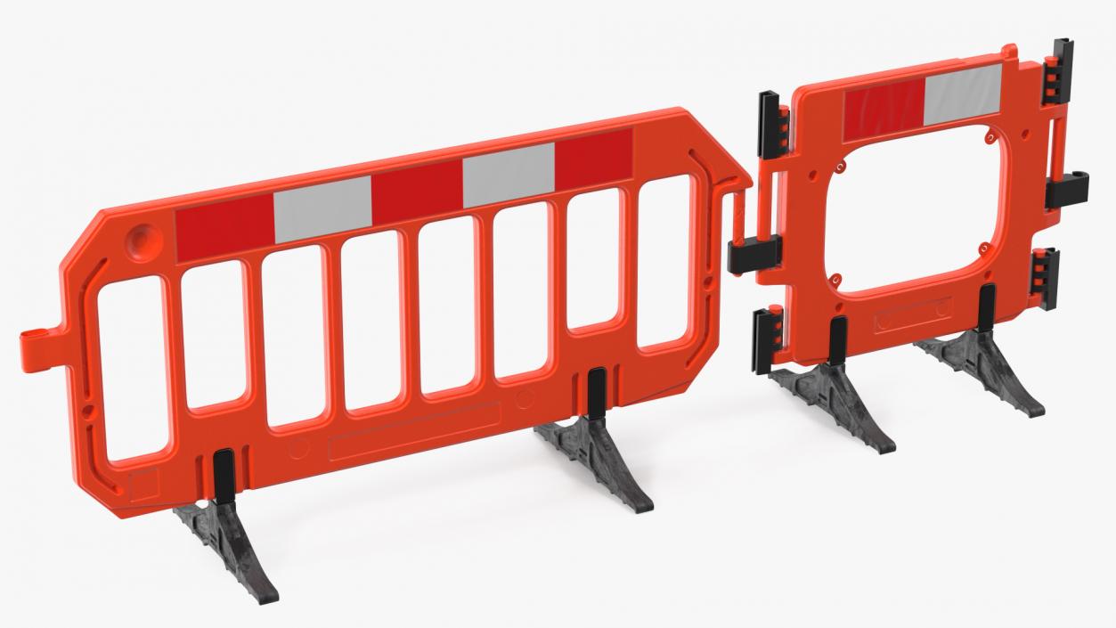 Traffic Management Road Safety Barrier Set 3D