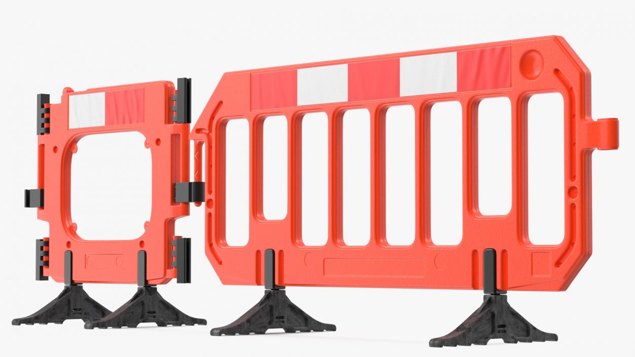 Traffic Management Road Safety Barrier Set 3D