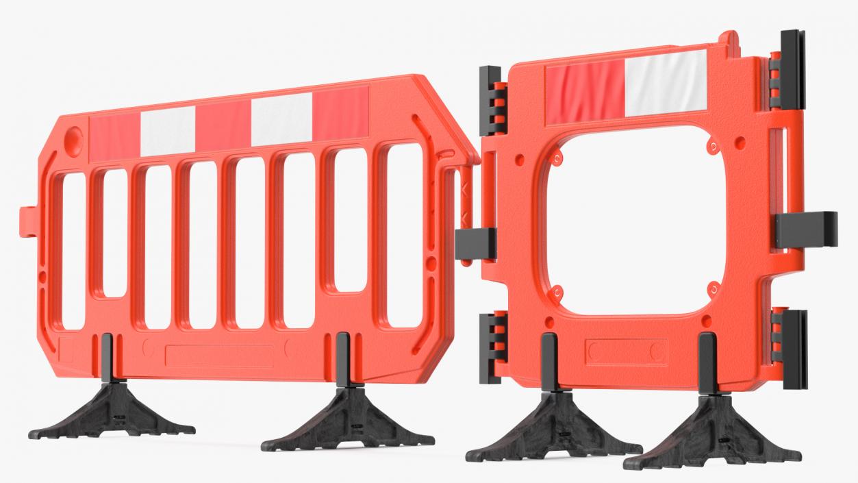 Traffic Management Road Safety Barrier Set 3D