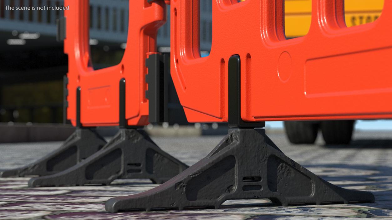 Traffic Management Road Safety Barrier Set 3D