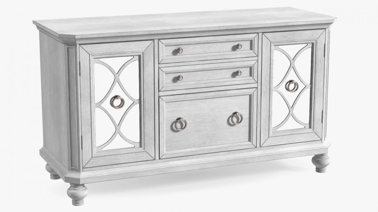 Buffet Sideboard White 3D