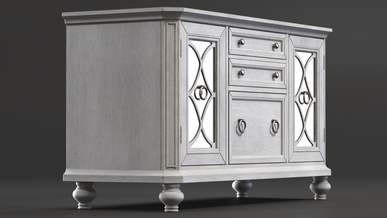 Buffet Sideboard White 3D