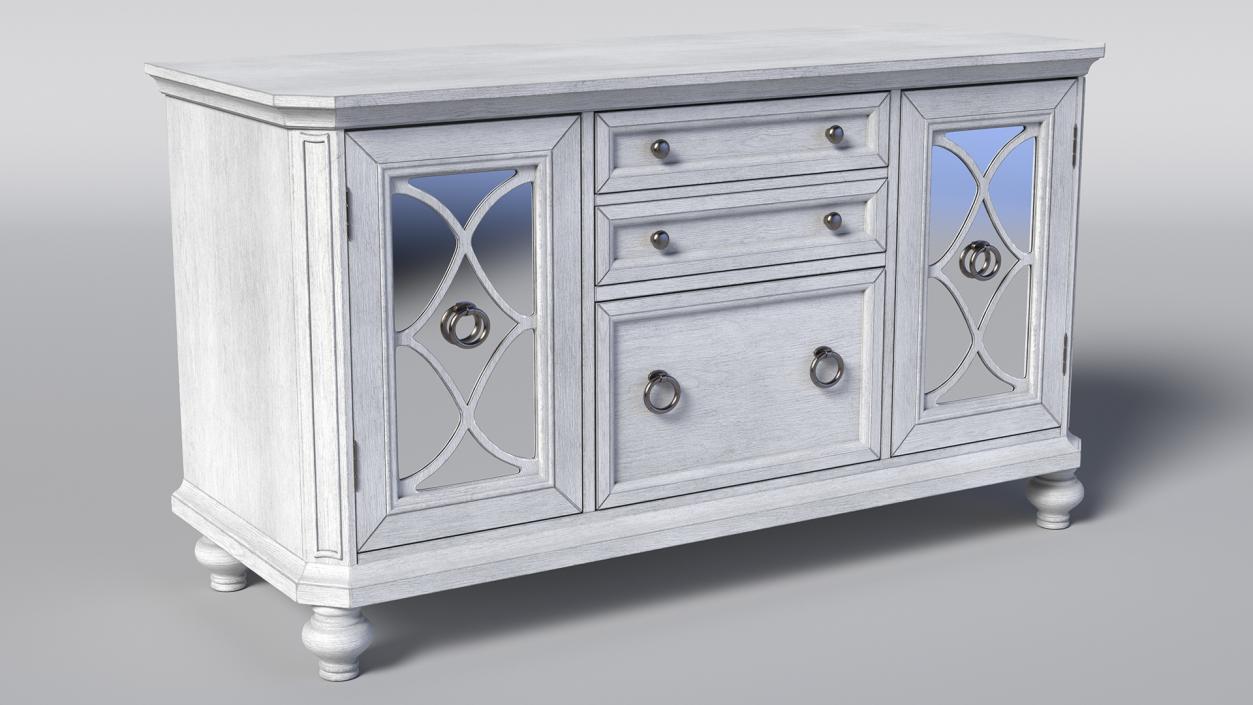 Buffet Sideboard White 3D