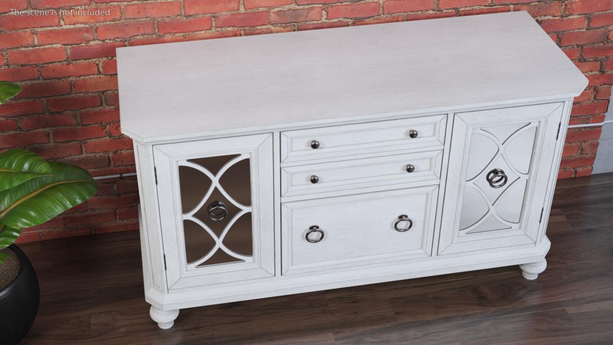 Buffet Sideboard White 3D