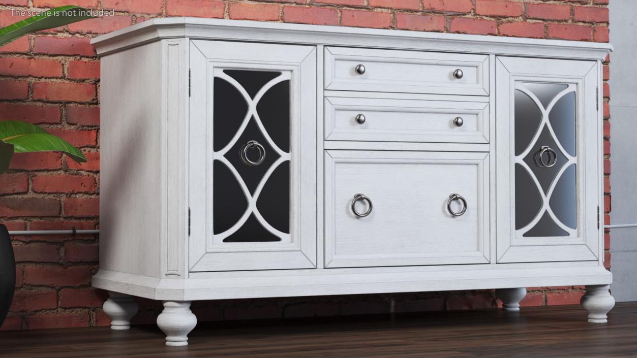 Buffet Sideboard White 3D