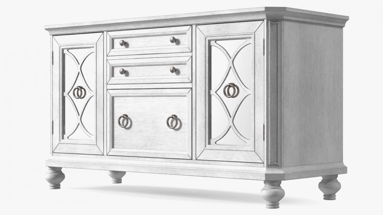 Buffet Sideboard White 3D