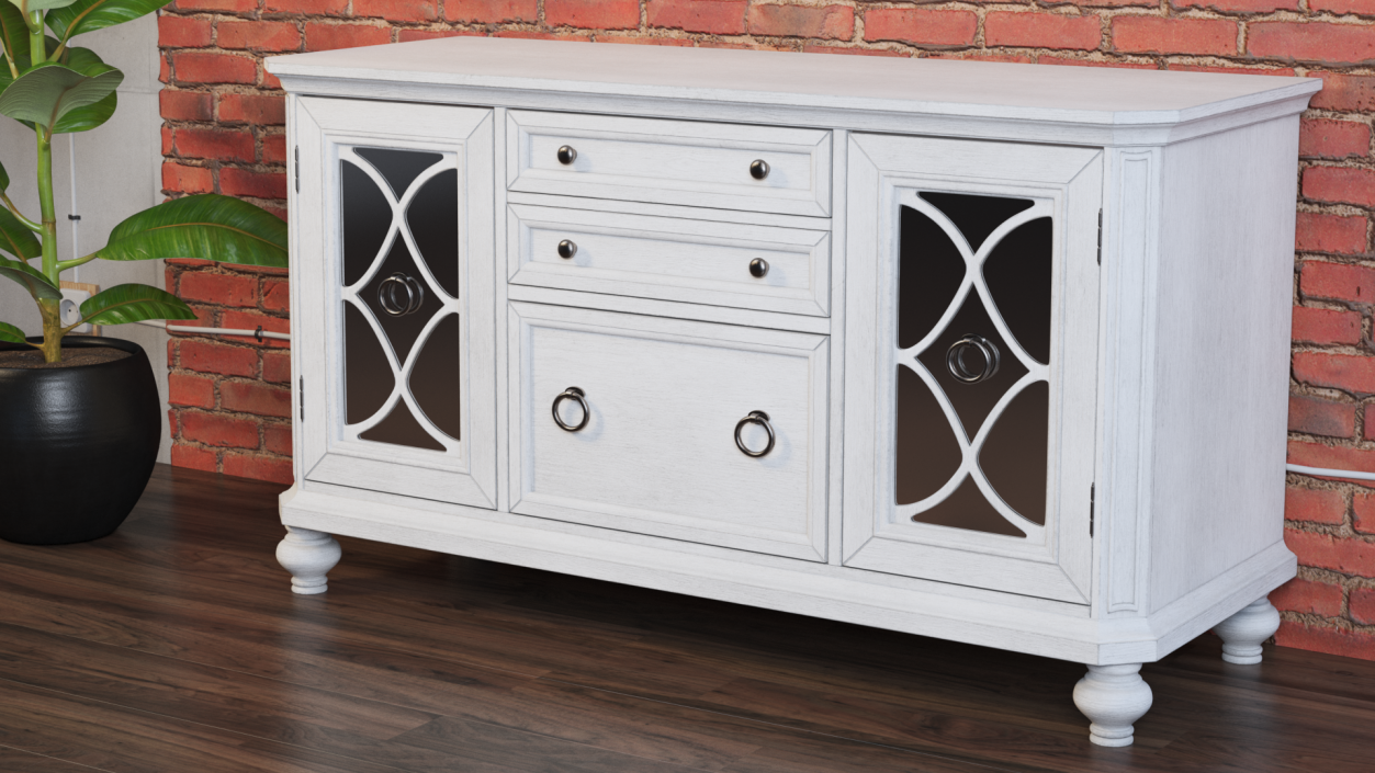 Buffet Sideboard White 3D