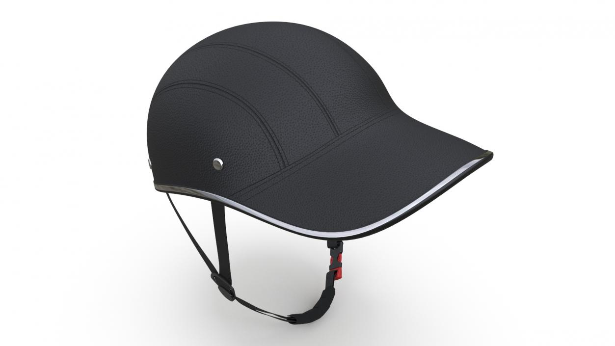 Leather Baseball Cap Safety Helmet on Mannequin 3D