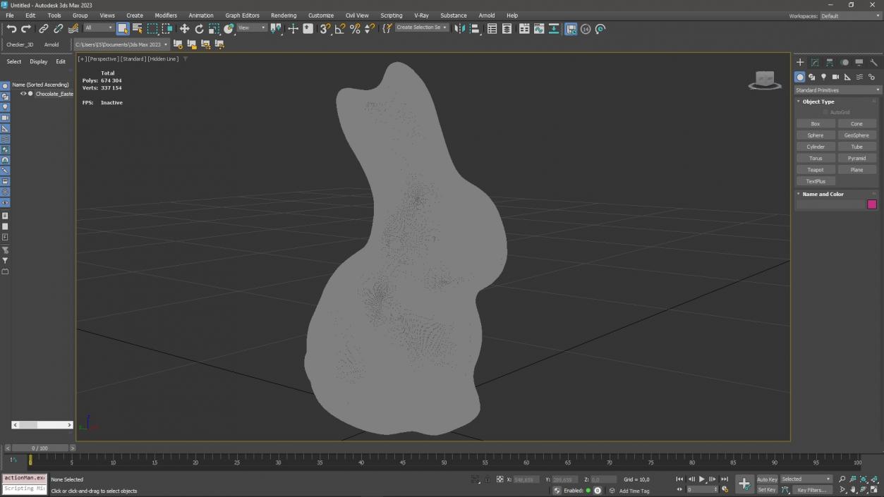 3D model Chocolate Easter Bunny for 3D Print