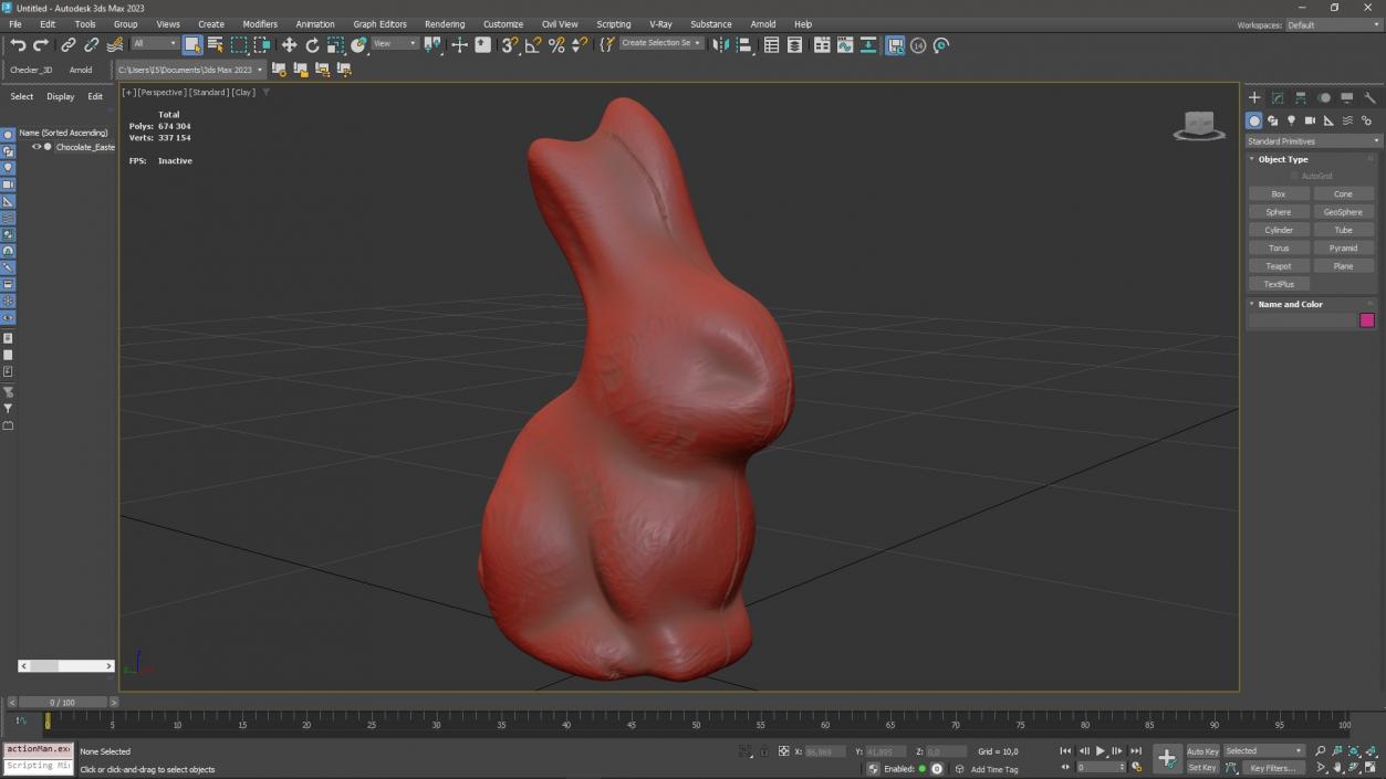 3D model Chocolate Easter Bunny for 3D Print