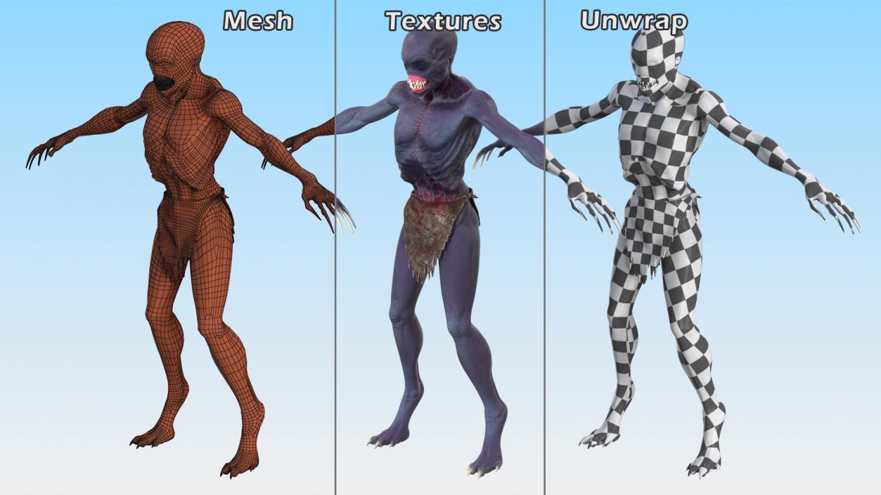 Monster Beasts Rigged Collection 2 3D model