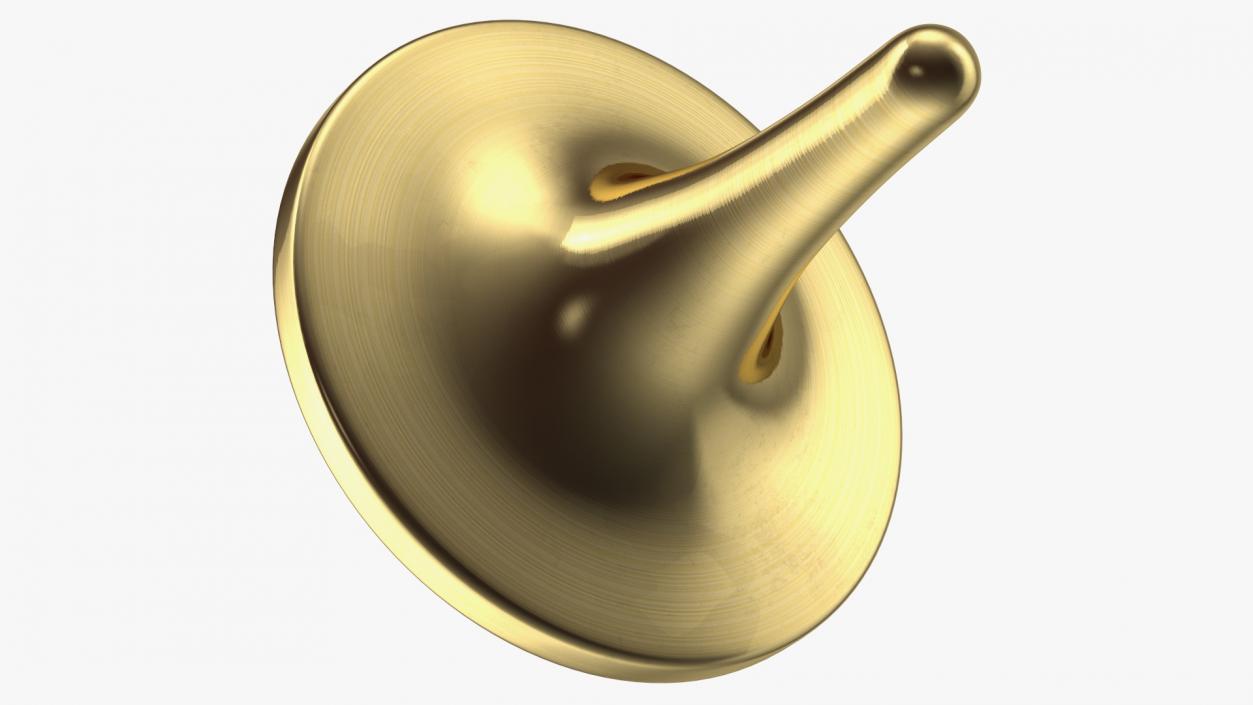 ForeverSpin Gold Spinning Top with Base 3D model