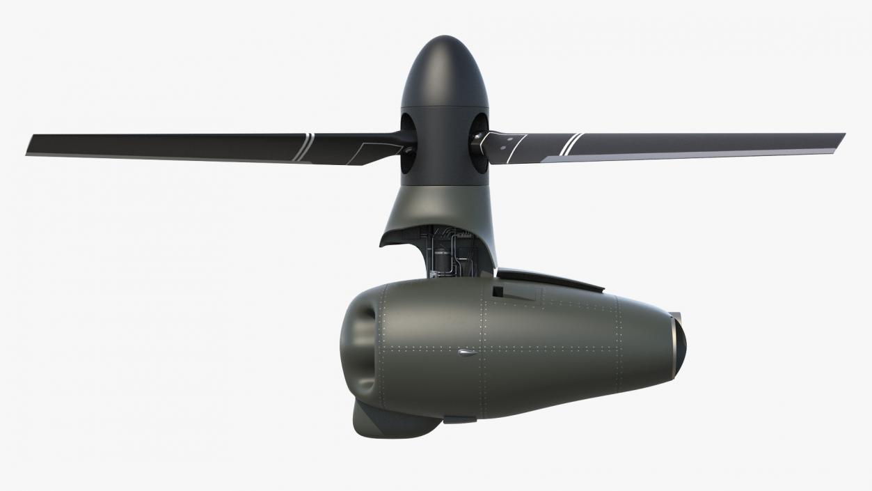 3D Tiltrotor Engine Rigged model