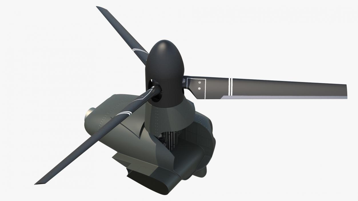 3D Tiltrotor Engine Rigged model