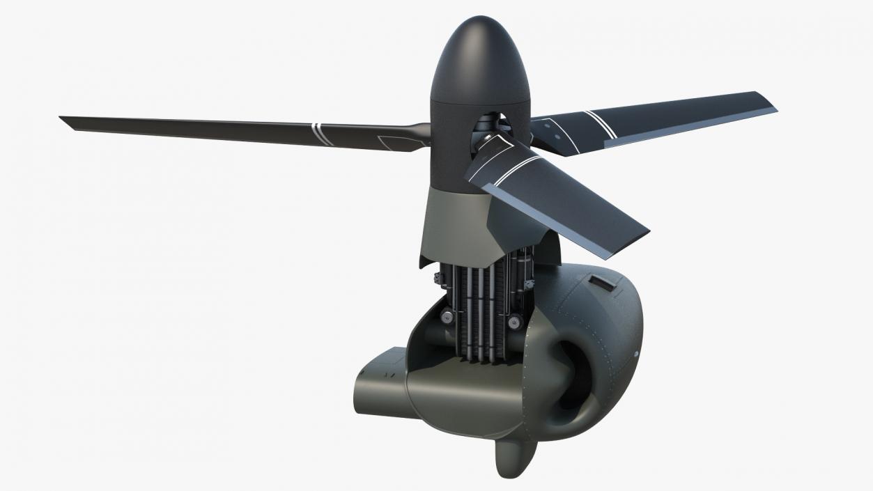 3D Tiltrotor Engine Rigged model