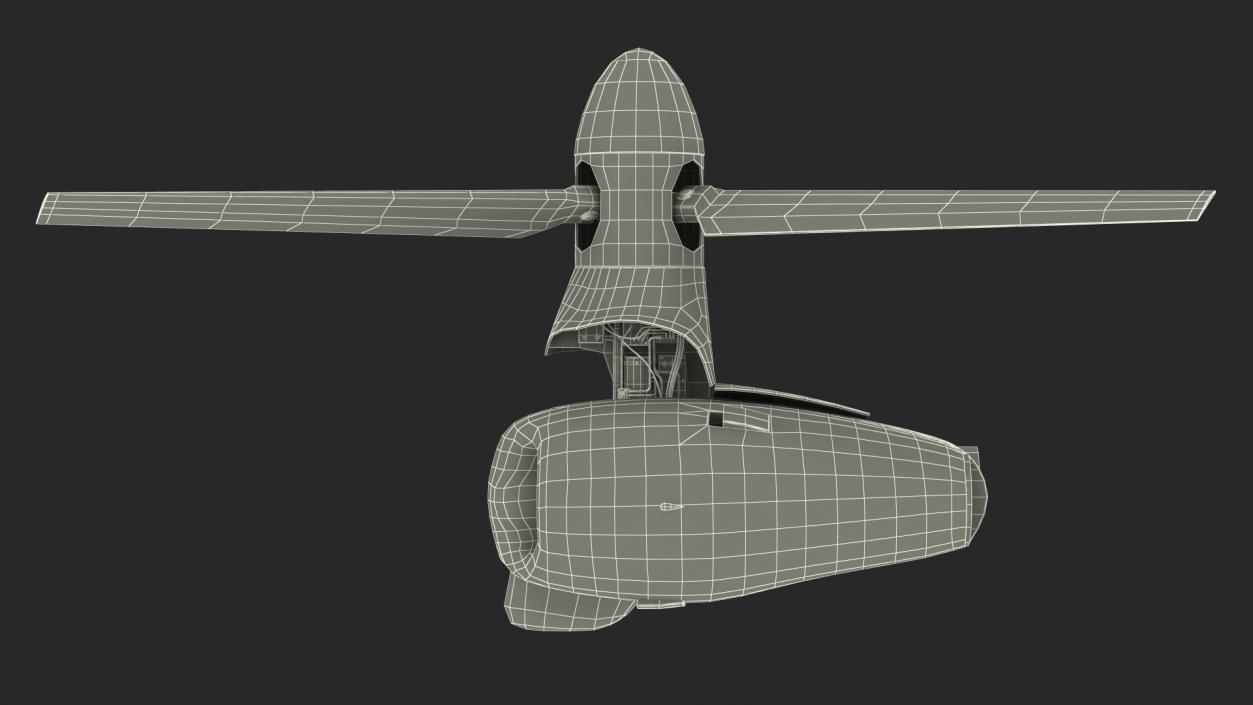 3D Tiltrotor Engine Rigged model