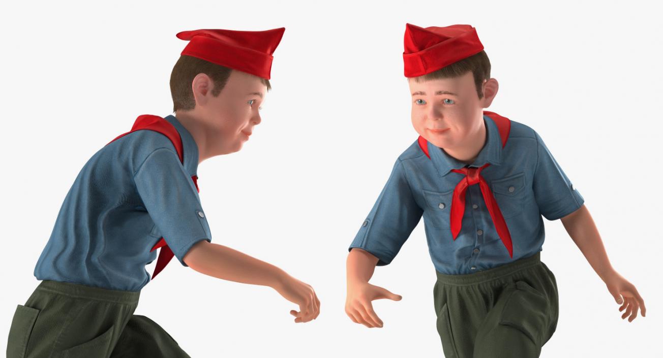 3D Boy Running Pose