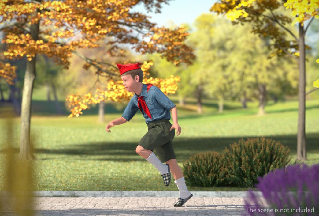 3D Boy Running Pose