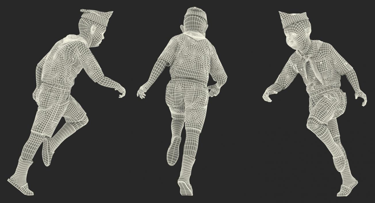 3D Boy Running Pose